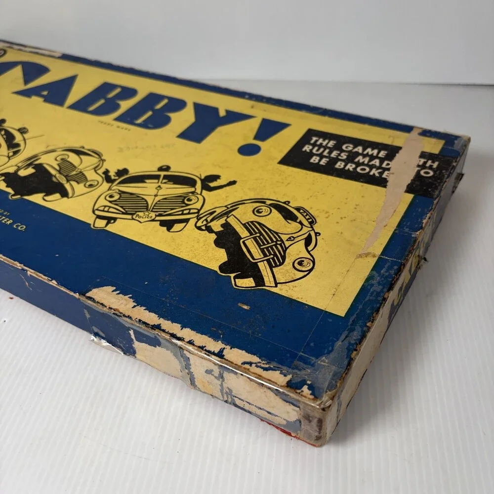 Vintage CABBY Selchow & Righter Board Game Metal Pieces 1938 (Incomplete)
